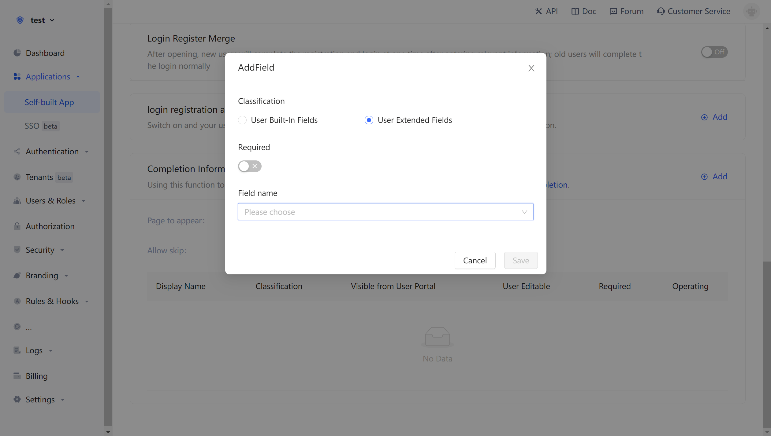 manage-user-defined-fields-authing-docs
