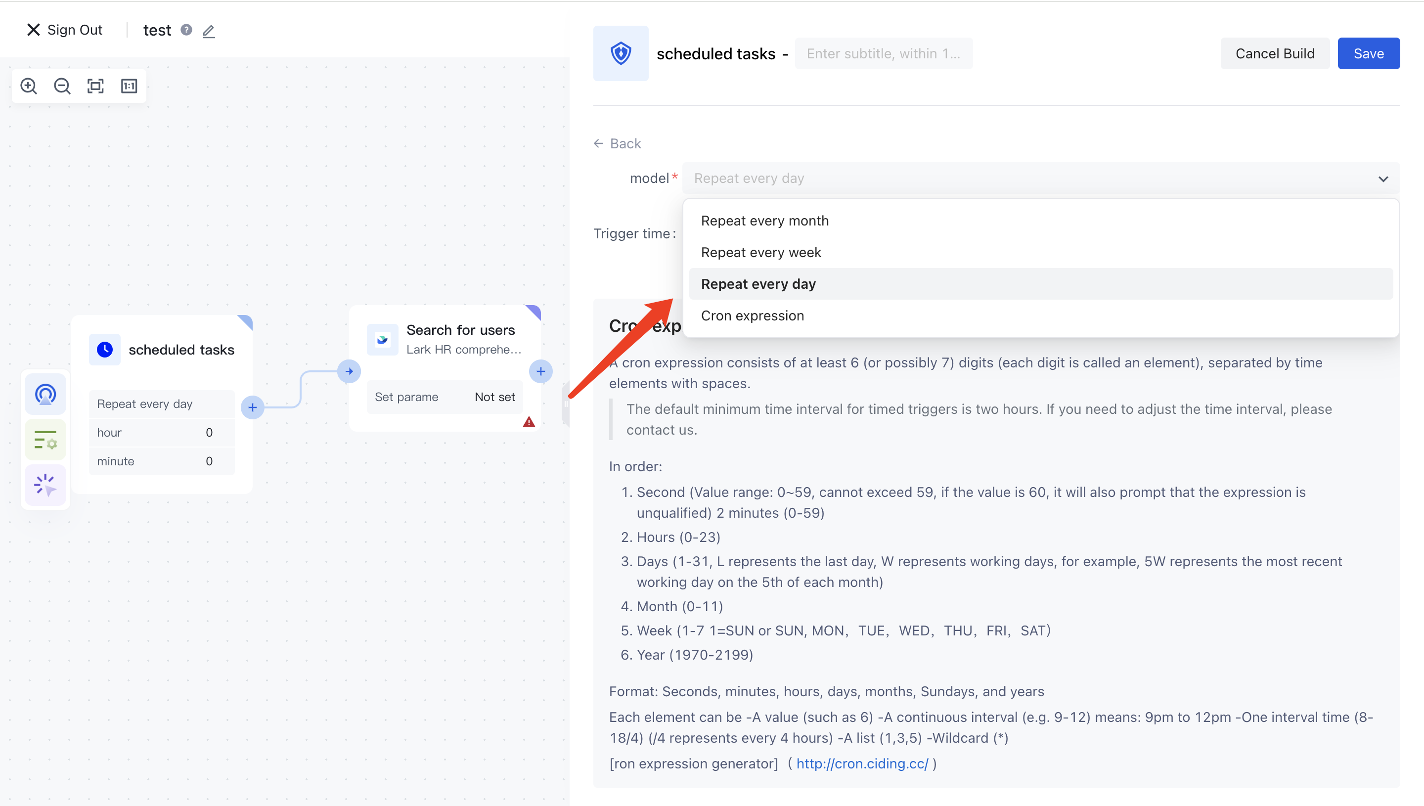Timed execution of workflow | Authing Docs