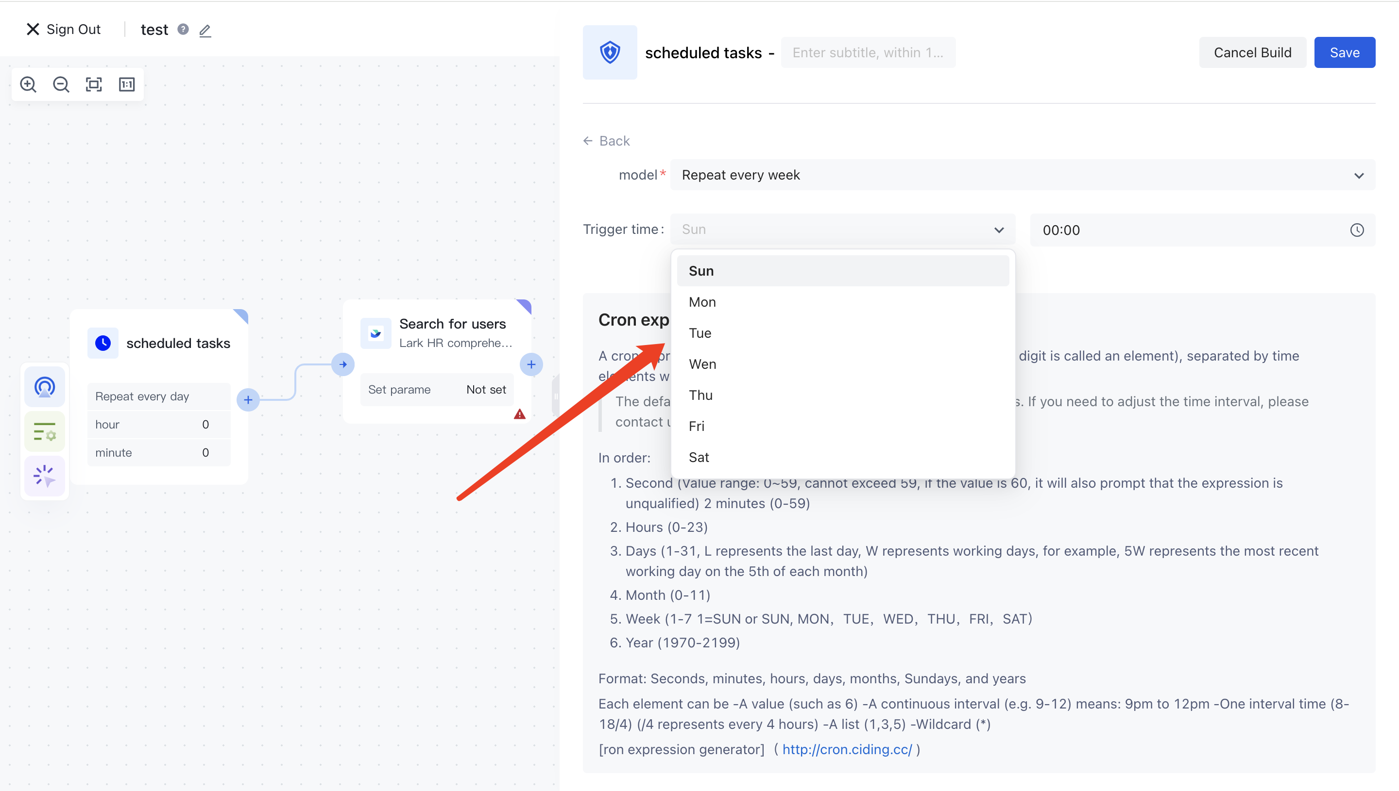 Timed execution of workflow | Authing Docs