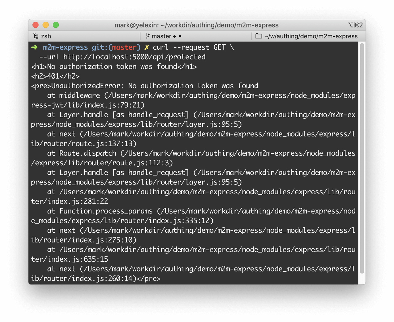 Node.js Express API Server 快速开始 | Authing 文档